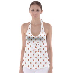 Cartoon Style Strawberry Pattern Babydoll Tankini Top by dflcprintsclothing