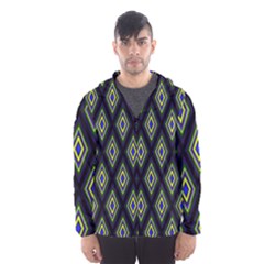 Colorful Diamonds Variation 2 Men s Hooded Windbreaker by bloomingvinedesign