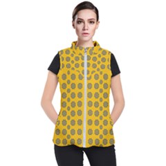 Sensational Stars On Incredible Yellow Women s Puffer Vest by pepitasart