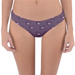 Zodiac Bat Pink Grey Reversible Hipster Bikini Bottoms by snowwhitegirl