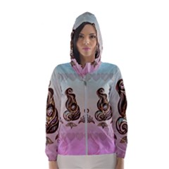 Abstract Decorative Floral Design, Mandala Women s Hooded Windbreaker by FantasyWorld7