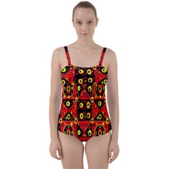 Abp1 Rby 1 Twist Front Tankini Set by ArtworkByPatrick