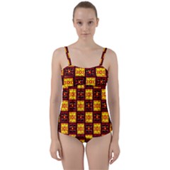 Abp Rby 3  Twist Front Tankini Set by ArtworkByPatrick