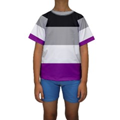 Asexual Pride Flag Lgbtq Kids  Short Sleeve Swimwear by lgbtnation