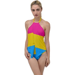 Pansexual Pride Flag Go With The Flow One Piece Swimsuit by lgbtnation