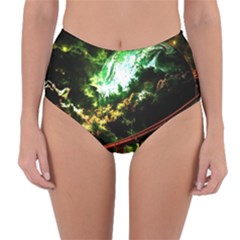 Science Fiction Forward Futuristic Reversible High-waist Bikini Bottoms by Pakrebo