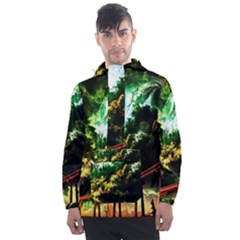 Science Fiction Forward Futuristic Men s Front Pocket Pullover Windbreaker by Pakrebo