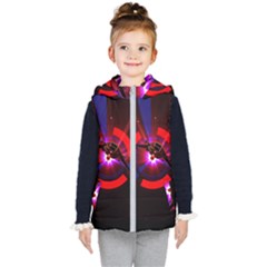 Science Fiction Cover Adventure Kids  Hooded Puffer Vest