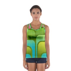 Background Color Texture Bright Sport Tank Top  by Pakrebo