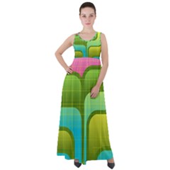 Background Color Texture Bright Empire Waist Velour Maxi Dress by Pakrebo