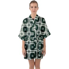 Pattern Design Texture Fashion Quarter Sleeve Kimono Robe by Pakrebo