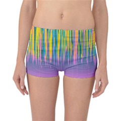 Background Colorful Texture Bright Reversible Boyleg Bikini Bottoms by Pakrebo