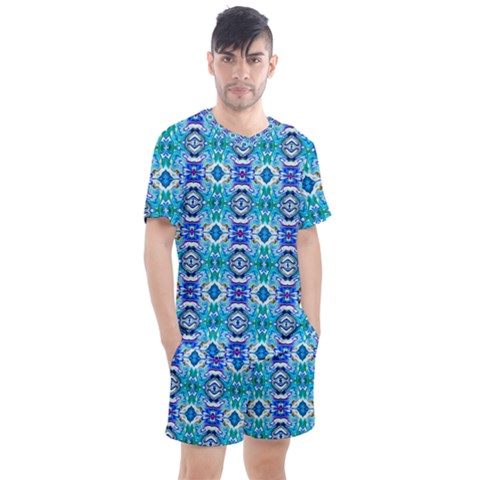 Hs Co 7 Men s Mesh Tee And Shorts Set by ArtworkByPatrick