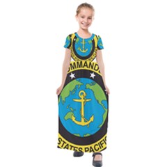 Seal Of Commander Of United States Pacific Fleet Kids  Short Sleeve Maxi Dress by abbeyz71