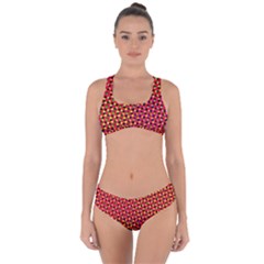 Pattern Textile Structure Abstract Criss Cross Bikini Set by Pakrebo