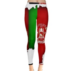 Afganistan Flag Map Inside Out Leggings by abbeyz71