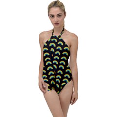 Pride Rainbow Flag Pattern Go With The Flow One Piece Swimsuit by Valentinaart