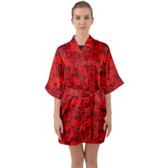Love 1 Quarter Sleeve Kimono Robe by ArtworkByPatrick