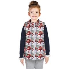 Horse Kids  Hooded Puffer Vest by ArtworkByPatrick