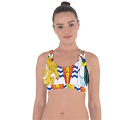 Coat Of Arms Of The British Antarctic Territory Cross String Back Sports Bra