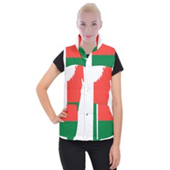 Madagascar Flag Map Geography Women s Button Up Vest by Sapixe