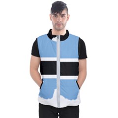 Botswana Flag Map Geography Men s Puffer Vest by Sapixe