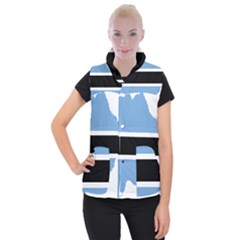 Botswana Flag Map Geography Women s Button Up Vest by Sapixe