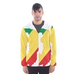 Congo Flag Map Geography Outline Men s Hooded Windbreaker by Sapixe