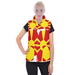 Macedonia Country Europe Flag Women s Button Up Vest by Sapixe