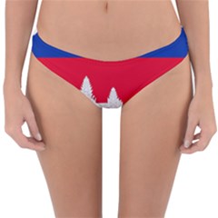 Borders Country Flag Geography Map Reversible Hipster Bikini Bottoms by Sapixe