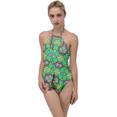 Circles And Other Shapes Pattern                          Go With The Flow One Piece Swimsuit by LalyLauraFLM