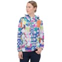 Colorful crayons                              Women Hooded Front Pocket Windbreaker View1