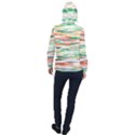 3d stripes texture                               Women Hooded Front Pocket Windbreaker View2