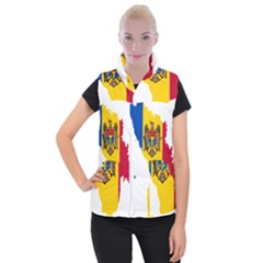 Moldova Country Europe Flag Women s Button Up Vest by Sapixe