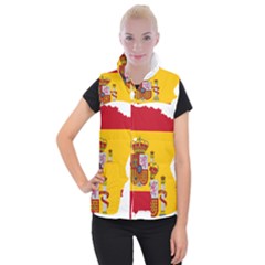 Spain Country Europe Flag Borders Women s Button Up Vest by Sapixe