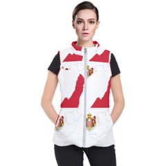 Monaco Country Europe Flag Borders Women s Puffer Vest by Sapixe