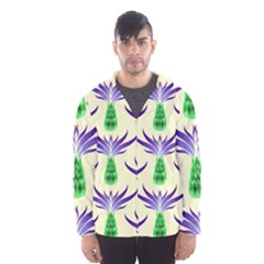 Thistles Purple Flora Flowering Men s Hooded Windbreaker by Pakrebo