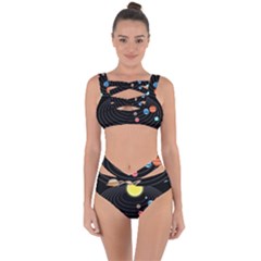 Solar System Planets Sun Space Bandaged Up Bikini Set  by Pakrebo