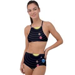 Solar System Planets Sun Space High Waist Tankini Set by Pakrebo