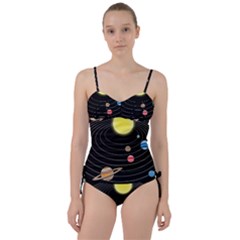 Solar System Planets Sun Space Sweetheart Tankini Set by Pakrebo