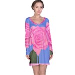 Roses Womens Fashion Long Sleeve Nightdress