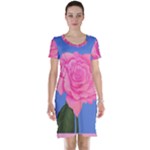 Roses Womens Fashion Short Sleeve Nightdress