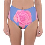Roses Womens Fashion Reversible High-Waist Bikini Bottoms