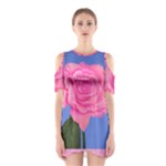 Roses Womens Fashion Shoulder Cutout One Piece Dress