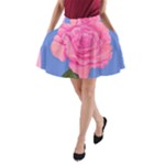 Roses Womens Fashion A-Line Pocket Skirt