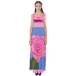 Roses Womens Fashion Empire Waist Maxi Dress