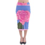 Roses Womens Fashion Midi Pencil Skirt