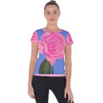 Roses Womens Fashion Short Sleeve Sports Top 