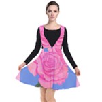 Roses Womens Fashion Plunge Pinafore Dress
