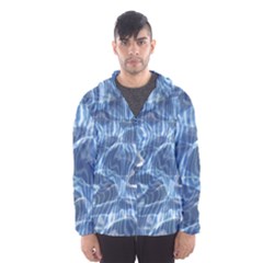 Abstract Blue Diving Fresh Men s Hooded Windbreaker by HermanTelo